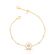 Pulseira Dourada com Pingentes de  Madreperola e Zircornias Incolores - PU01060016DOMP